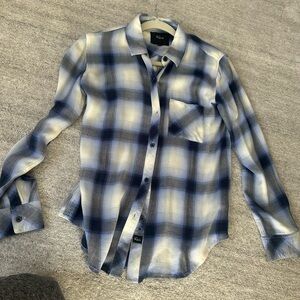 Rails Navy and Cream Plaid Women's Hunter Shirt